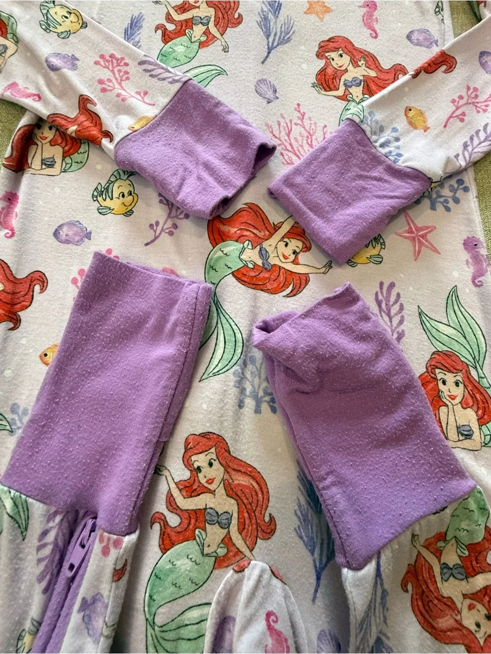 Little Sleepies Disney Little Mermaid - Part of Her World Zippy 18-24 Months